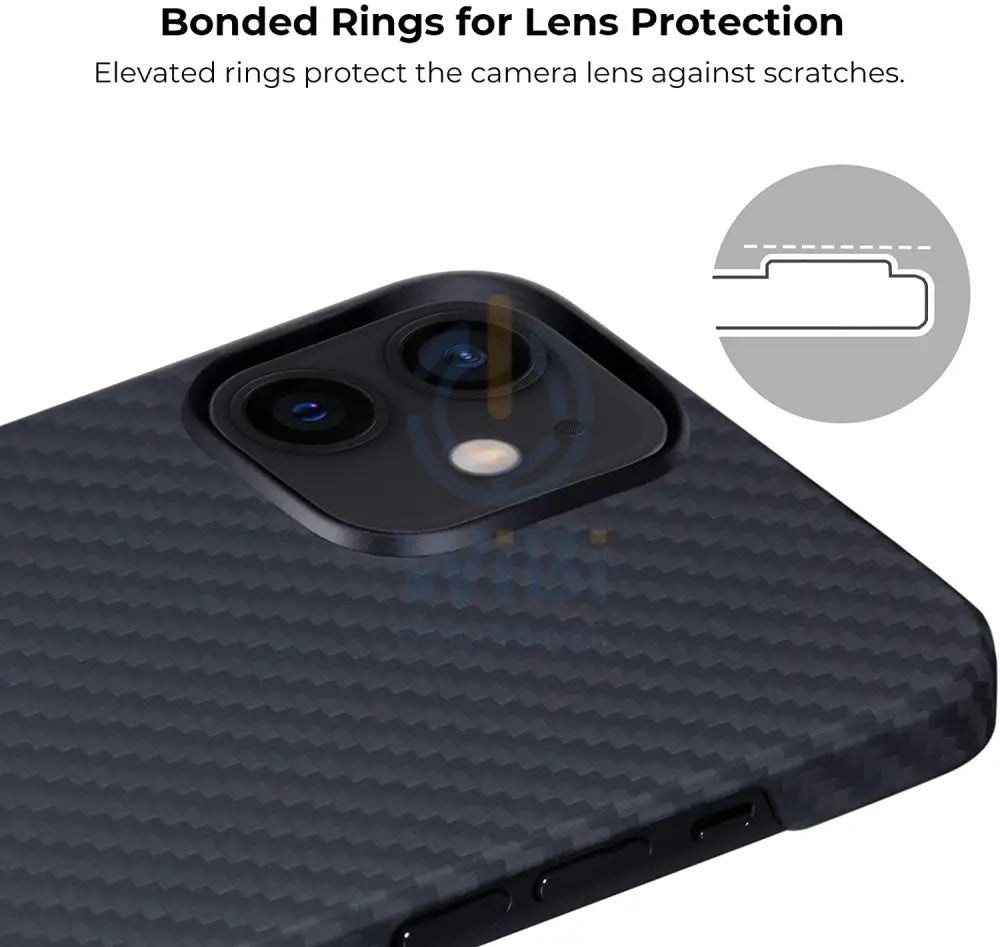 Pitaka iPhone 12 MagEZ Case Karbon - Black/Grey Twill Accessories > Mobiles & Tablets > Mobiles > Covers & Cases