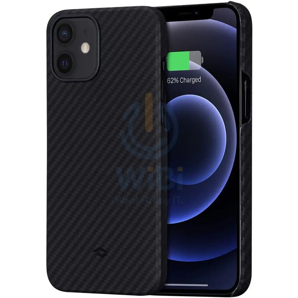 Pitaka iPhone 12 MagEZ Case Karbon - Black/Grey Twill Accessories > Mobiles & Tablets > Mobiles > Covers & Cases