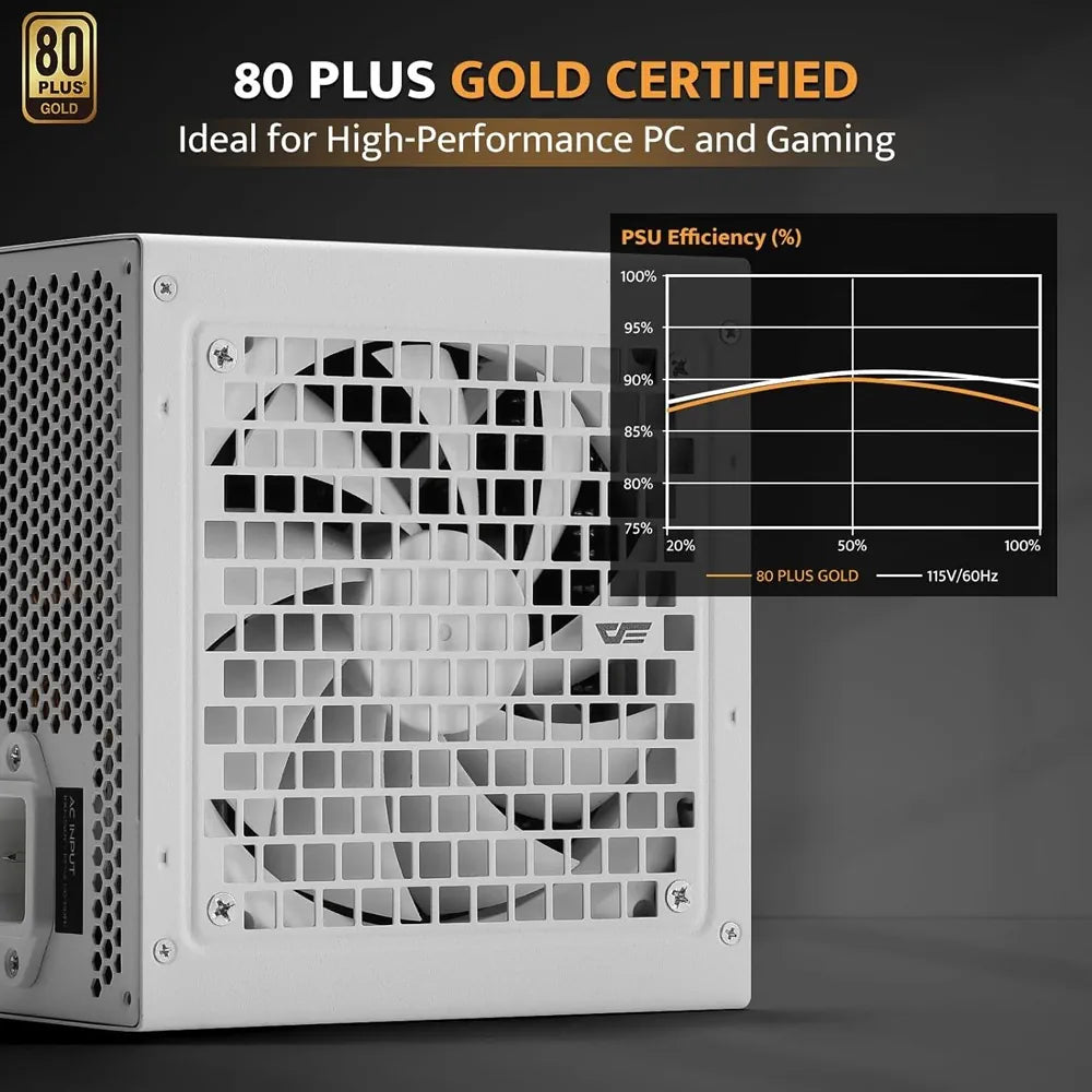 Darkflash PMT850 Gold Modular Power Supply - 850W / White