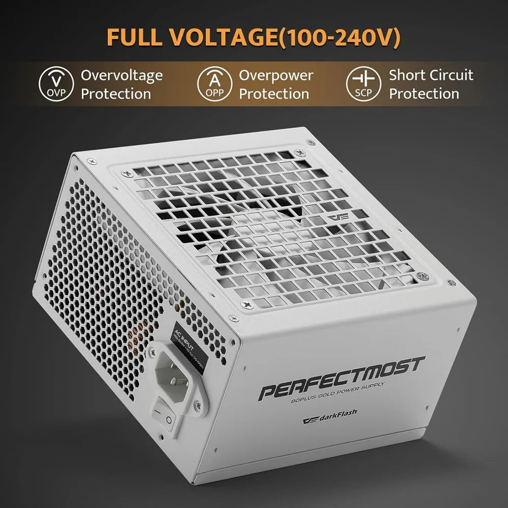 Darkflash PMT850 Gold Modular Power Supply - 850W / White