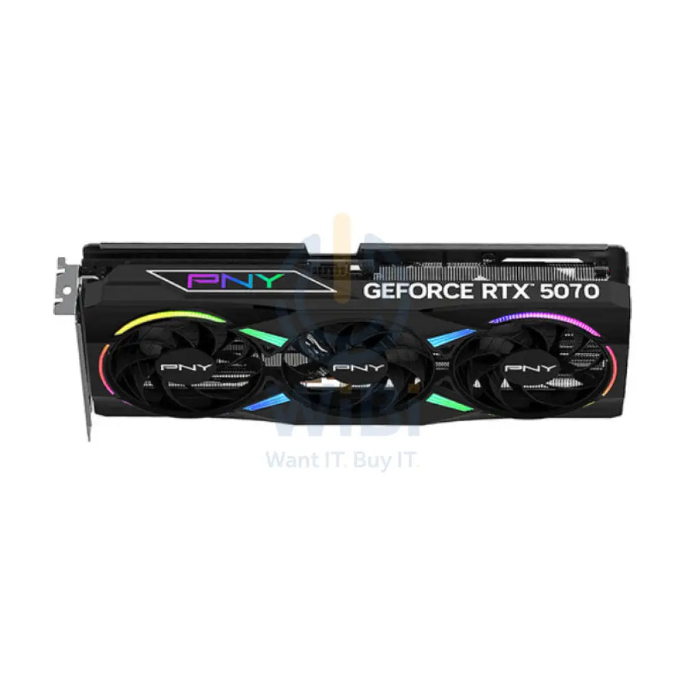 بطاقة الرسومات  PNY NVIDIA GeForce RTX 5070 ARGB EPIC-X RGB OC ذات المروحة الثلاثية بطاقة الرسومات  12 جيجابايت  GDDR7 /بت  PCIe 5.0