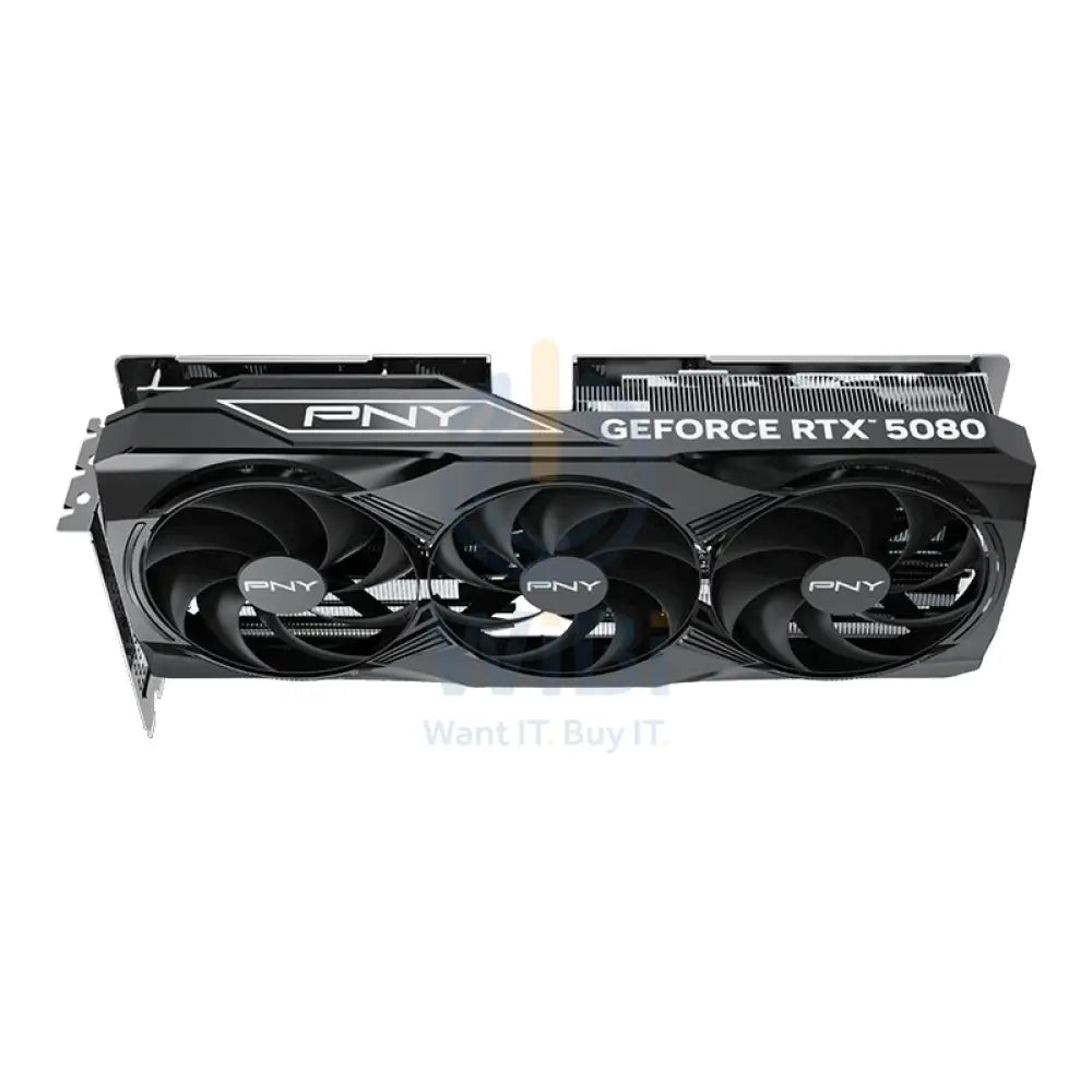 PNY NVIDIA GeForce RTX 5080 OC Triple Fan Graphics Card - 16GB / GDDR7 / 256-bit / PCIe 5.0 / DisplayPort 2.1 / HDMI