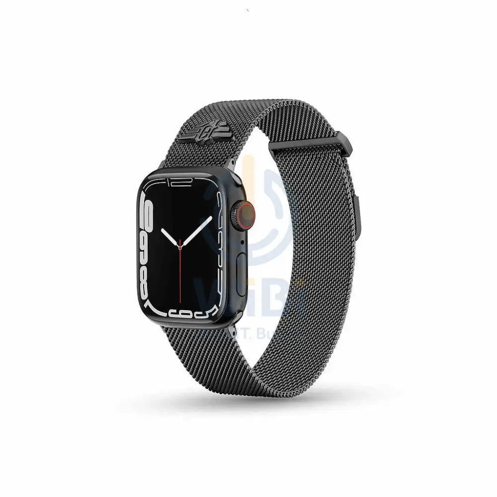 Police Apple Watch Ultra/45/44/42mm Mesh Strap - Black Accessories > Smart Watches