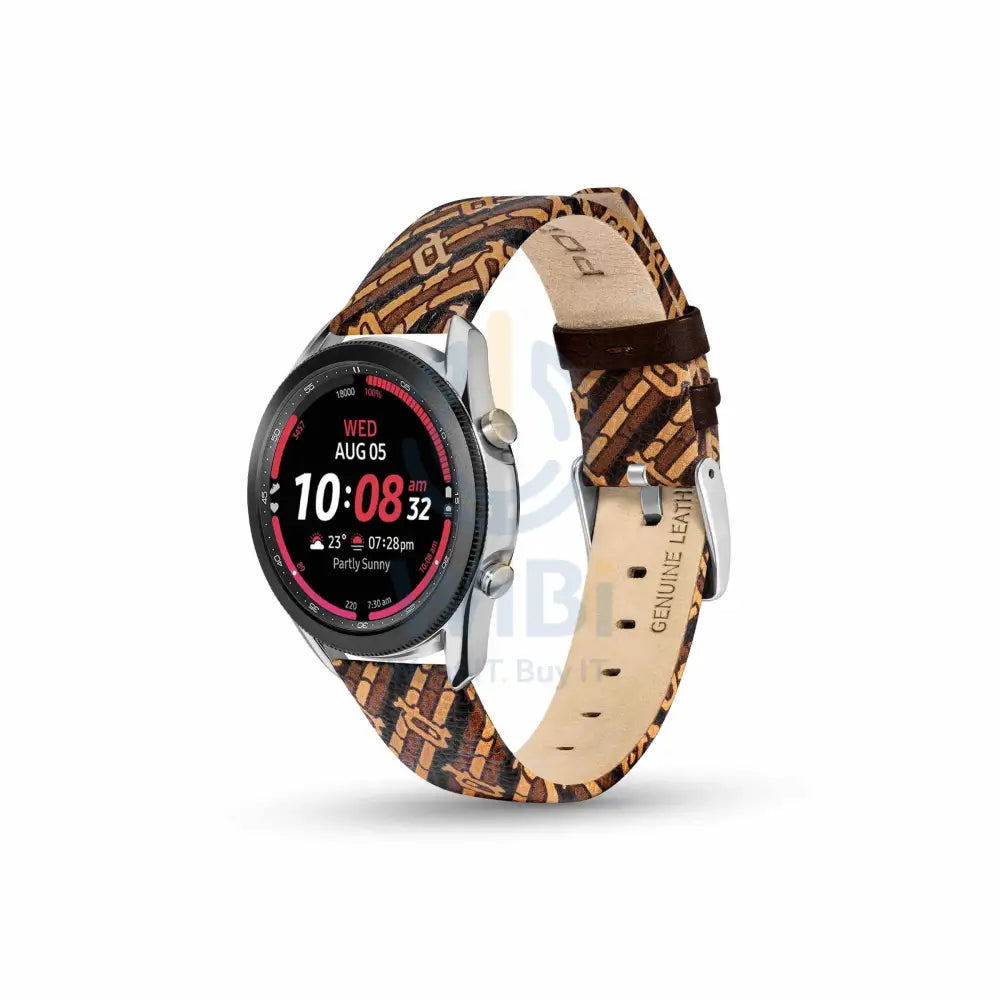 Police Mono Apple Watch 38/40/41mm Smart Watch 20mm Leather Strap - Brown Accessories > Smart Watches