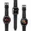 Police Pyramid Apple Watch Ultra/45/44/42mm Smart Watch 22mm Leather Gun Strap - Black Accessories > Smart Watches