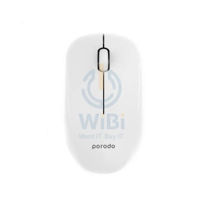 Porodo 2.4G Wireless and Bluetooth Rechargeable Mouse DPI 1200 - White Accessories > Keyboard & Mouse