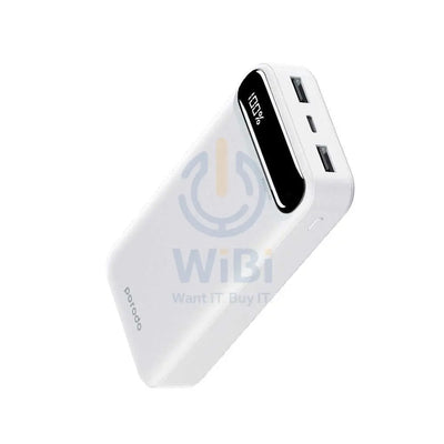Porodo 20000mAh Power Bank Charge Two Devices Simultaneously - White Accessories > Power Bank