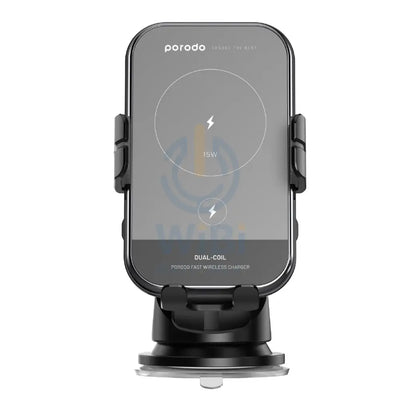 Porodo 3 In 1 Car Charger Mount 15W With QC3.0 Car Charger Accessories > Mobiles & Tablets > Mobiles > Car Chargers