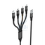 Porodo 4in1 Aluminum Braided Fast Charge Cable (1.2m/4ft) - Black Accessories > Cables & Converters > Cables
