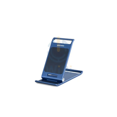 Porodo Aluminum Alloy Foldable Mobile Stand - Blue Accessories > Mobiles & Tablets > Mobiles > Mobile Holder / Stands