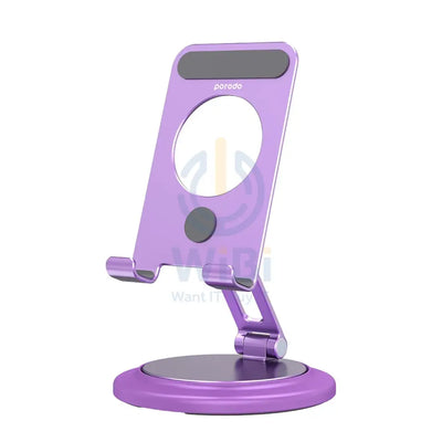 Porodo Aluminum alloy x carbon fiber 360° Rotatable and Angle Adjustable Phone Stand - Purple Accessories > Mobiles &