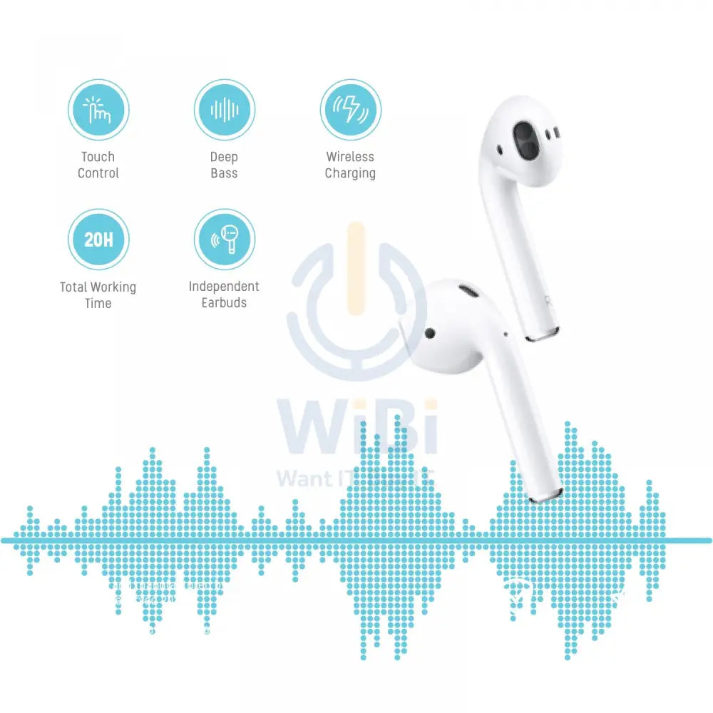 Porodo Blue Deep Bass Wireless Earbuds 2 - White Accessories > Audio > Headphones