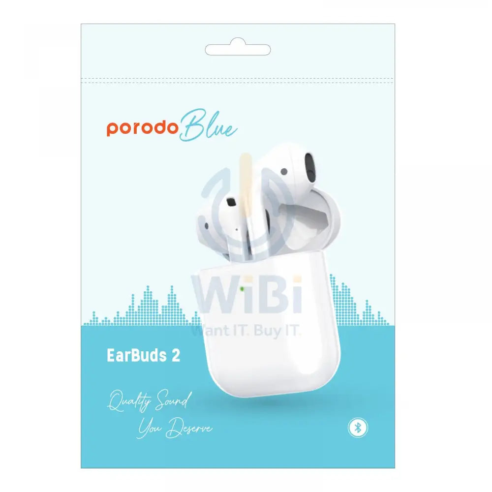 Porodo Blue Deep Bass Wireless Earbuds 2 - White Accessories > Audio > Headphones