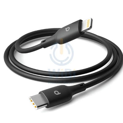 Porodo Blue PVC Type-C to Lightning 20W Durable Fast Charge & Data Cable - 1m/3.2ft / Black Accessories > Cables &