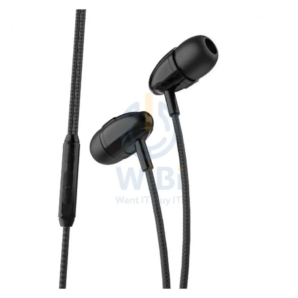 Porodo Blue Stereo Earphones - 1.2 Meter / 3.5mm / Black Accessories > Audio > Headphones