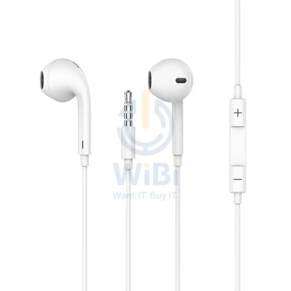 Porodo Blue Stereo Earphones With AUX Connector 1.2M/3.5mm - White Accessories > Audio > Headphones
