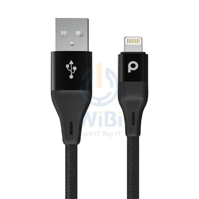 Porodo Braided USB-A to Lightning (2.4A 2.2m) - Black Accessories > Cables & Converters > Cables