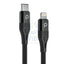 Porodo Braided USB-C to Lightning PD (9V 2.2m) - Black Accessories > Cables & Converters > Cables