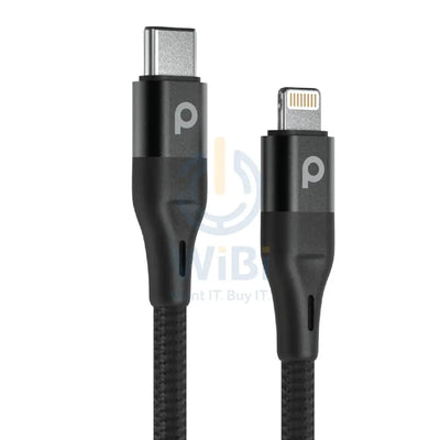 Porodo Braided USB-C to Lightning PD (9V 2.2m) - Black Accessories > Cables & Converters > Cables