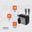Porodo Charger With USB-C to Lightning Cable - 20W / 1.2 Meter / Black Accessories > Power Adapters