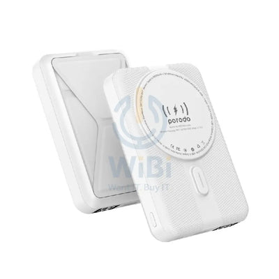 Porodo Digital MagSafe PowerBank With Stand - 10000mAh / White Accessories > Power Bank