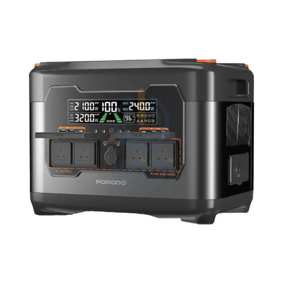 Porodo Forcebase Portable Power Station - 2400W / Black/Orange Accessories > Power Station