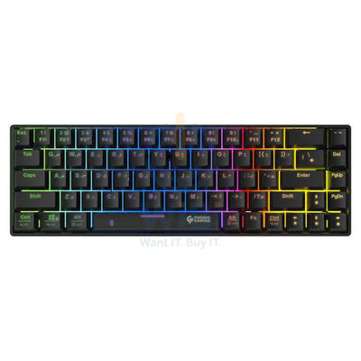 Porodo Gaming 68Keys Mechanical Keyboard with Wired and Bluetooth Dual Version - Black Accessories > Keyboard & Mouse >