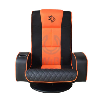 Porodo Gaming Predator Pro Gaming Seat with Armrest & Cupholder 360 Swivel - Black / Orange Accessories > Chairs >