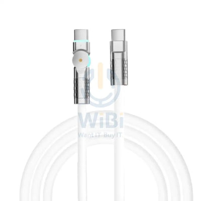 Porodo High-Speed Rotating Connector Data Cable - 100W / 1 Meter / White Accessories > Cables & Converters > Cables