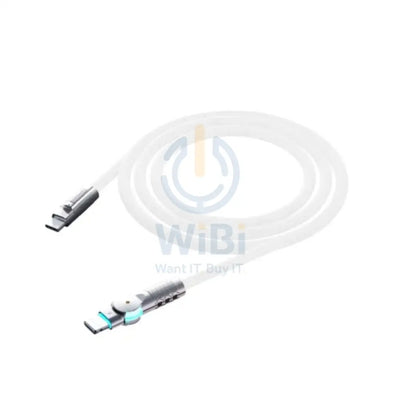 Porodo High-Speed Rotating Connector Data Cable - 100W / 1 Meter / White Accessories > Cables & Converters > Cables