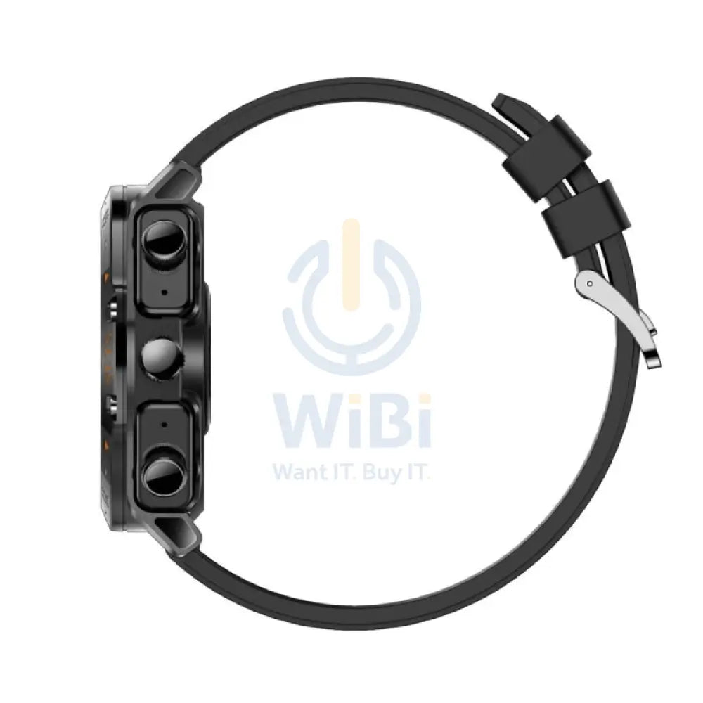 Porodo Hype Smartwatch With Earbuds - 400mAh / Black Smart Watches