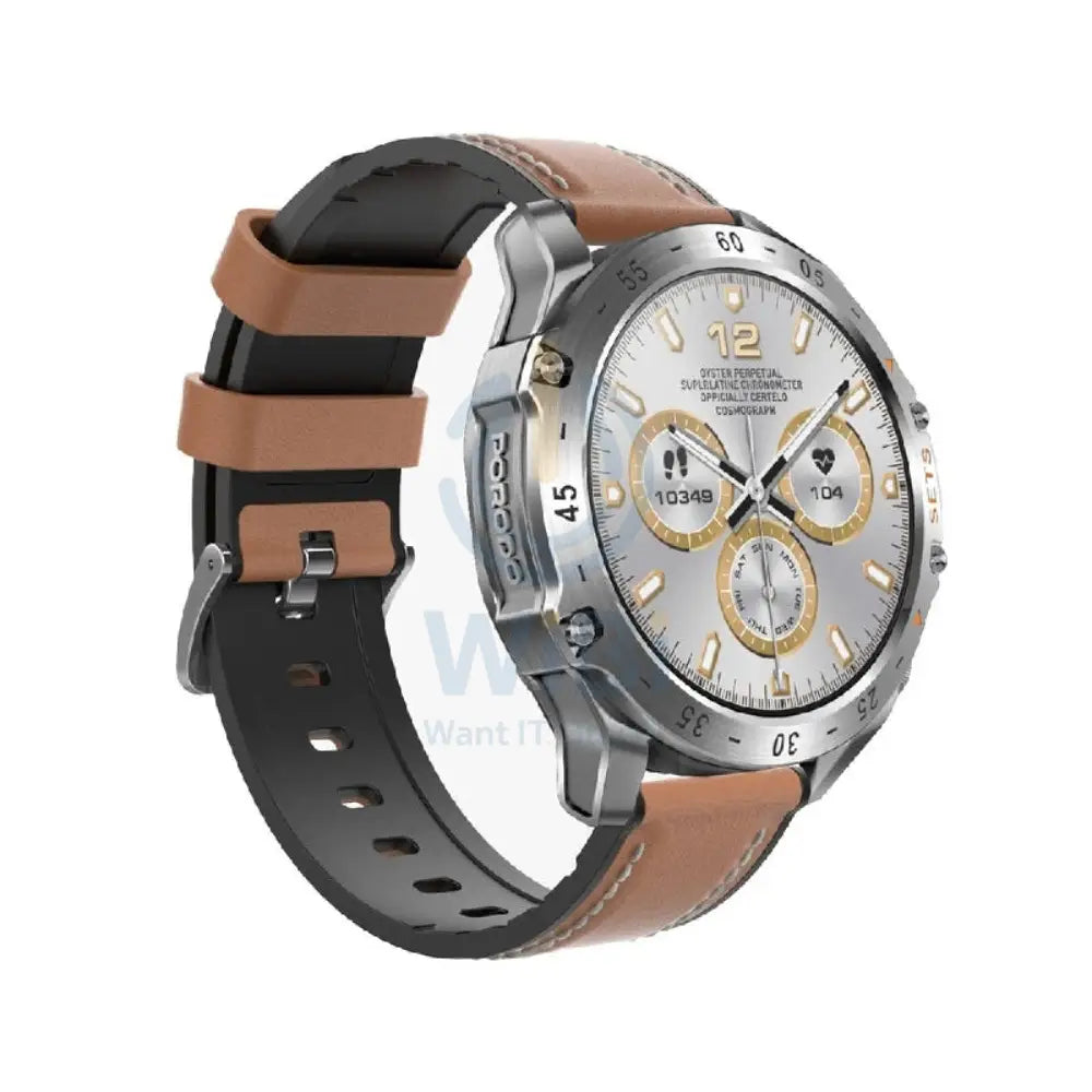 Porodo Hype Smartwatch With Earbuds - 400mAh / Silver Smart Watches