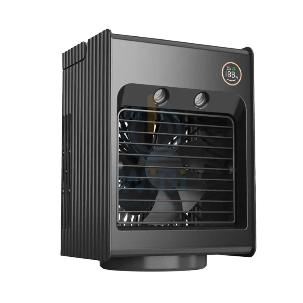 Porodo Lifestyle Air & Mist Portable Cooling Fan With Night Light - Black Accessories > Smart Devices