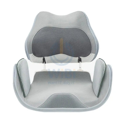 Porodo Lifestyle Lumbar Support Cushion Massager - Gray Outdoor & Travel > Pillows