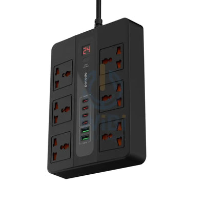 Porodo Multi-Port Super HUB 4 USB-C/ 2 USB-A Ultimate Home & Office Kit 3M - Black Accessories > Mobiles & Tablets >