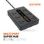 Porodo Multi-Port Super Hub with 6 Universal AC Sockets 13A 3000W - Black Accessories > Power > Power Protection >