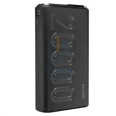 Porodo PD Power Bank 20000mAh 20W Power Delivery Quick Charge 3.0 Touch Sensor Power Button - Black Accessories > Power