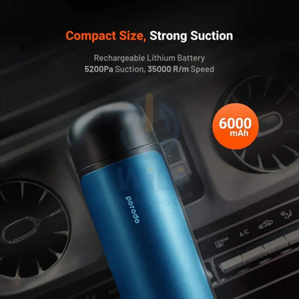 Porodo Portable Vacuum Cleaner - 6000mAh / USB Type-C / Blue Accessories > Smart Devices