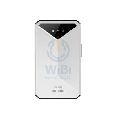 Porodo portable WiFi Router - 3G / 4G / 2100mAh / White Networking Products > Routers