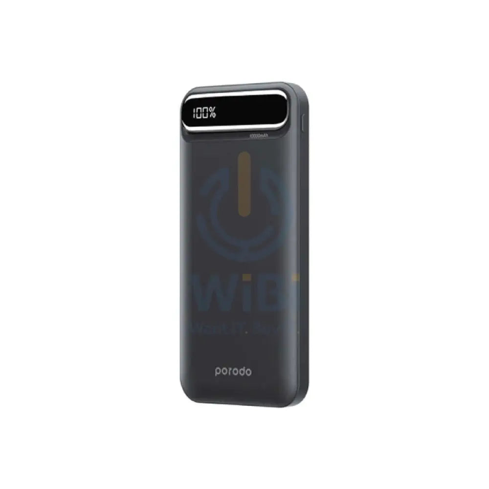 Porodo Power Bank - Digital Display / 10000mAh / Black Accessories > Power Bank > Offer Zone
