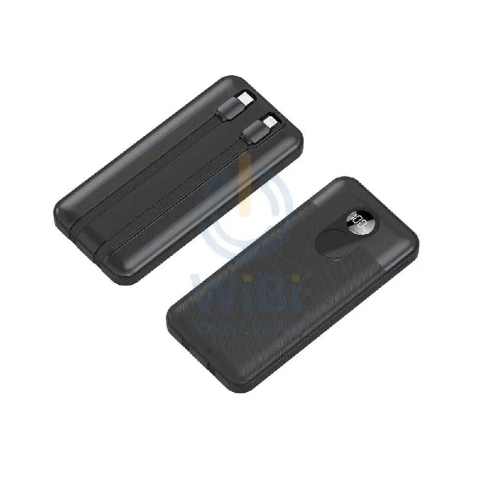 Porodo PowerBank Integrated Cable - 10000mAh / Black Accessories > Power Bank