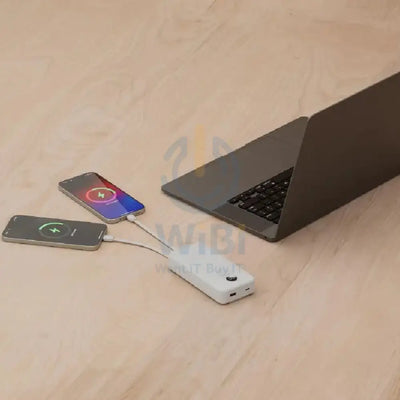 Porodo PowerBank Integrated Cable - 20000mAh / White Accessories > Power Bank