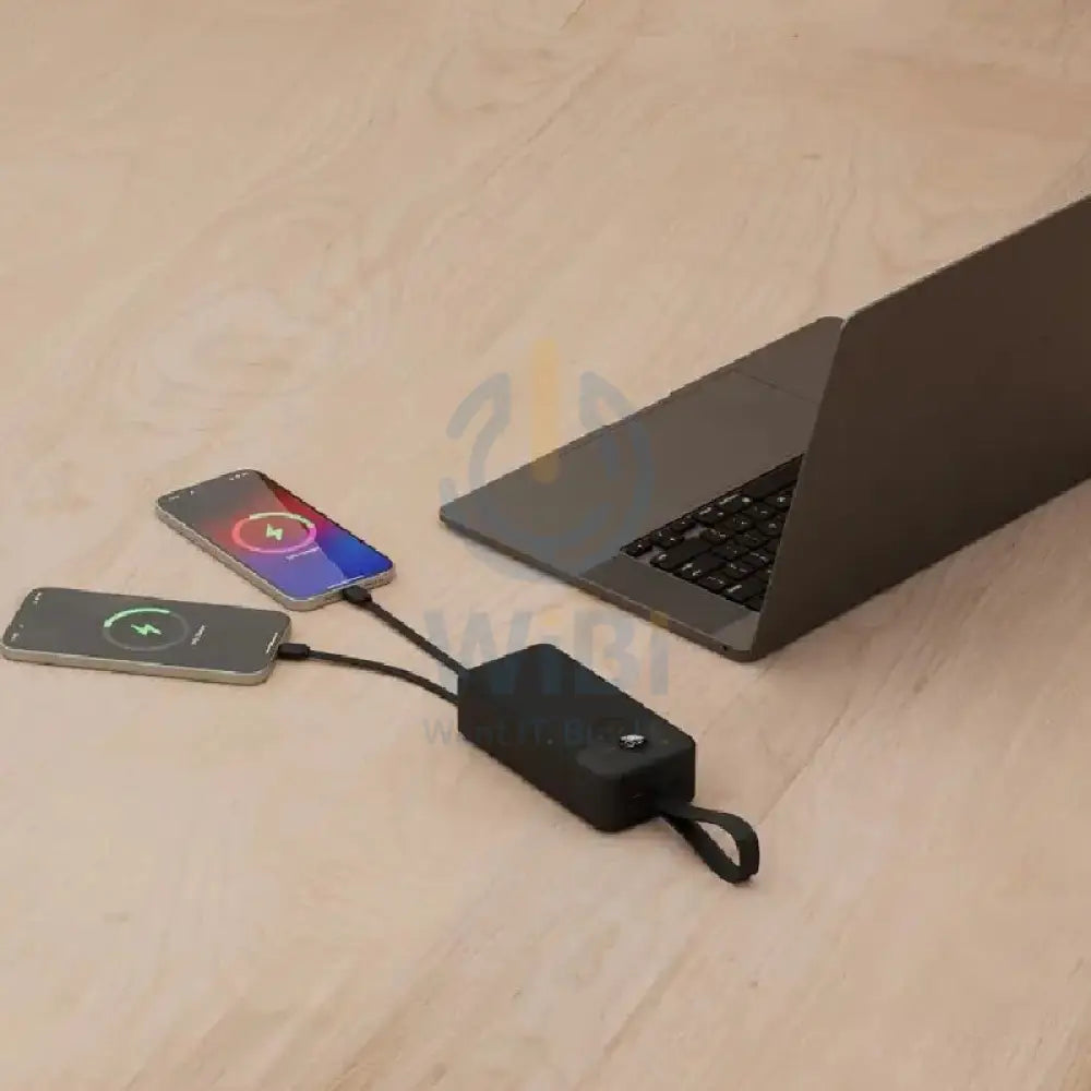 Porodo PowerBank Integrated Cable - 30000mAh / Black Accessories > Power Bank