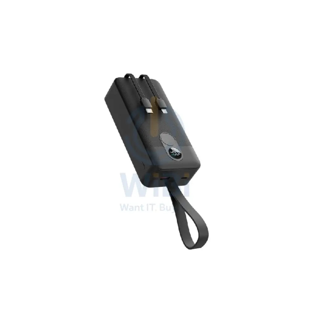 Porodo PowerBank Integrated Cable - 30000mAh / Black Accessories > Power Bank