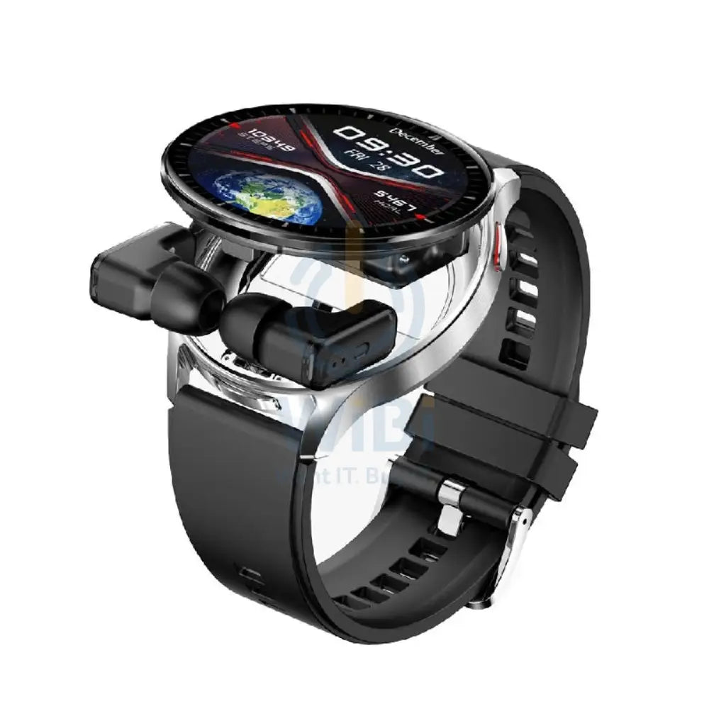 Porodo Pulse Smartwatch With Earbuds - 300mAh / Silver Smart Watches
