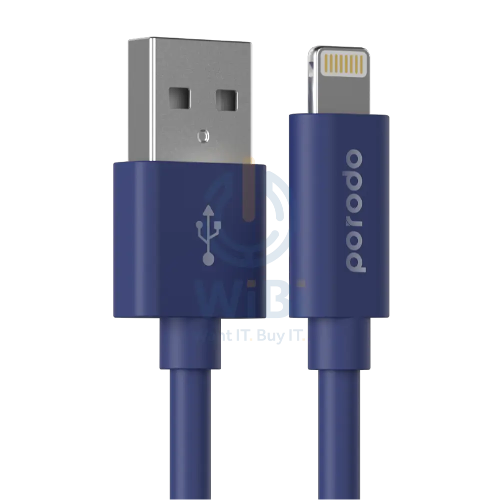 Porodo PVC Lightning Cable 1.2m - Blue Accessories > Cables & Converters > Cables
