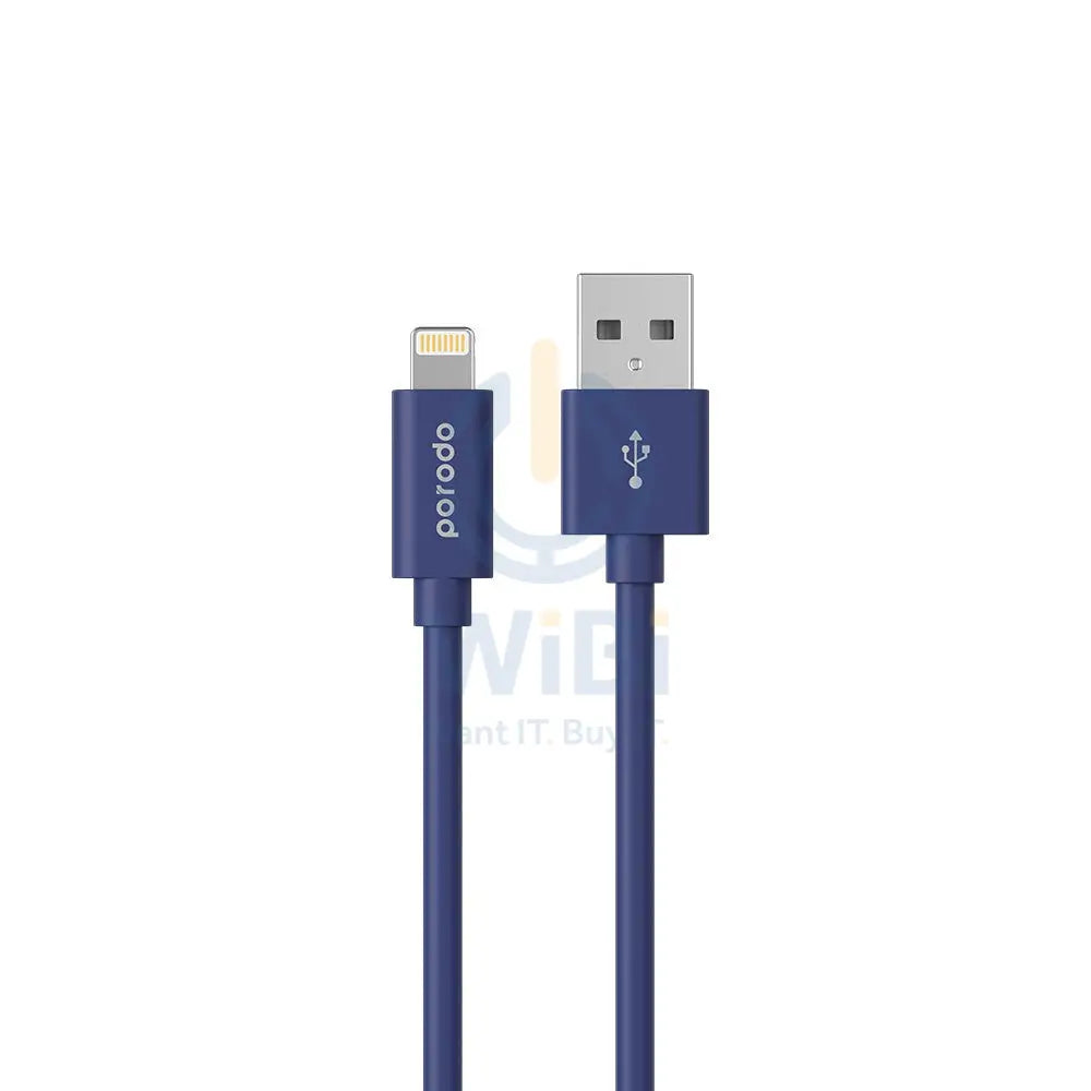 Porodo PVC Lightning Cable 1.2m - Blue Accessories > Cables & Converters > Cables