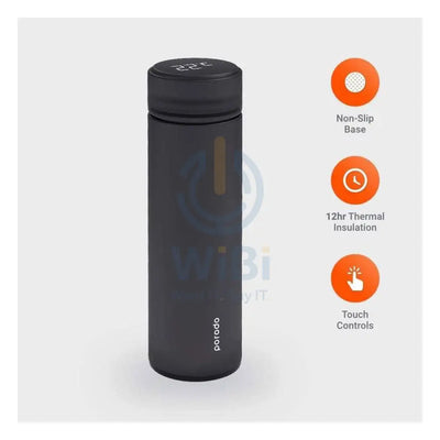 Porodo Smart Water Bottle Cup - 500 ml / Temperature Indicator / Black