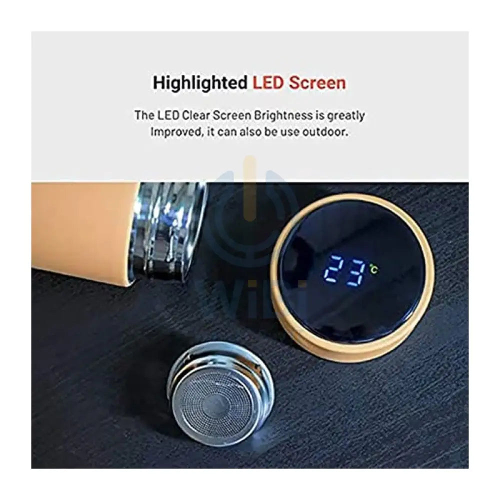 Porodo Smart Water Bottle Cup - 500 ml / Temperature Indicator / Cream Accessories > Smart Devices