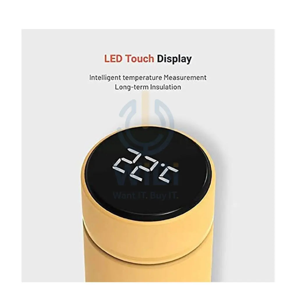 Porodo Smart Water Bottle Cup - 500 ml / Temperature Indicator / Cream Accessories > Smart Devices